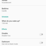 UI Setting f.lux Android