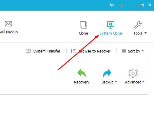System Clone EaseUS Todo Backup