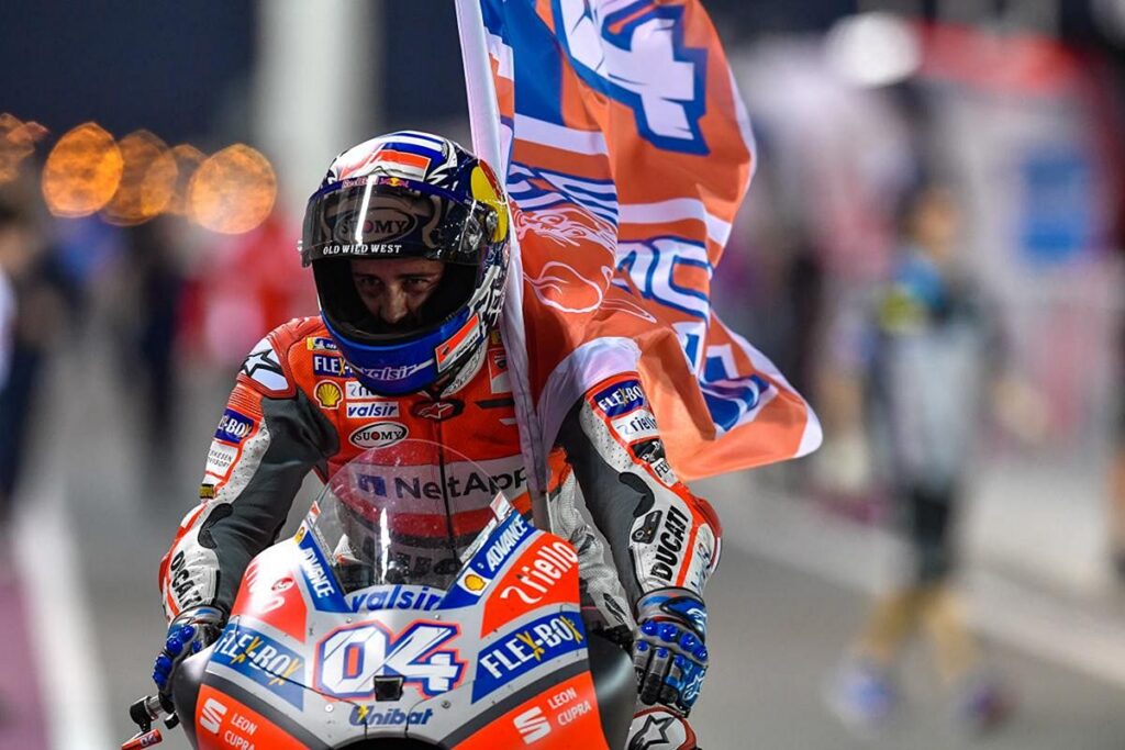 Andrea Dovizioso Aksi Brliant Di MotoGP Qatar 2018