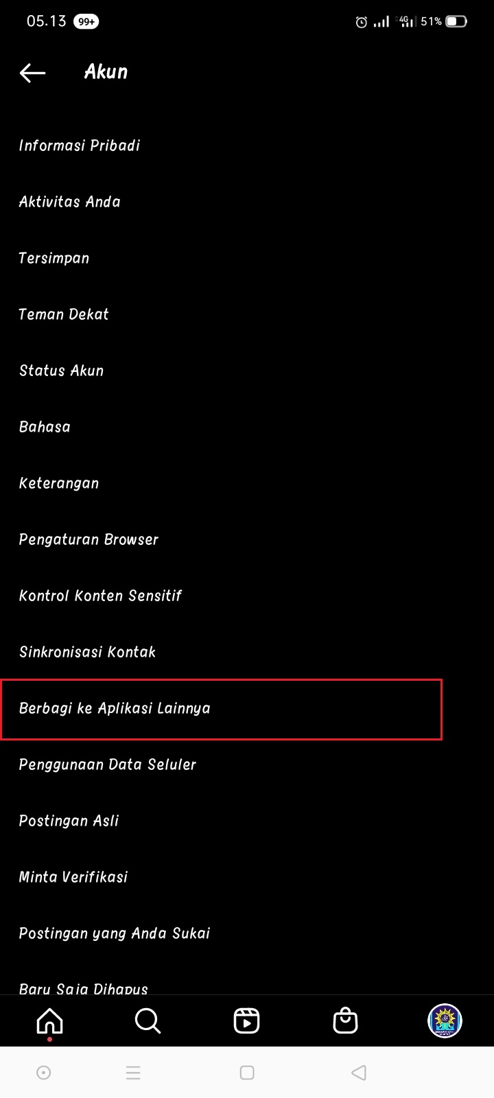 Bagikan Ke Aplikasi Lainnya