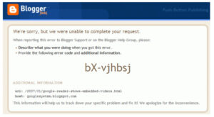 blogspot error