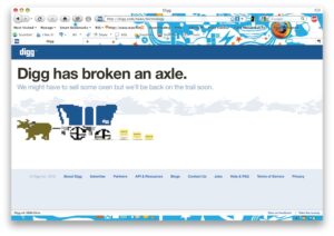 Digg has broken an axle screen shot