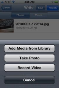 WordPress iPhone App with Video Recording