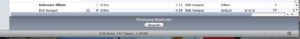iTunes 10 Info bar