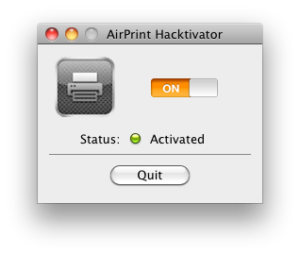 Enable AirPrint using Hacktivator