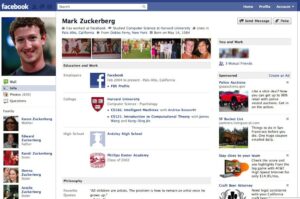 Mark Zuckerberg New Facebook Page december 2010
