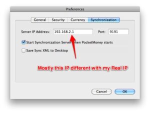 PocketMoney Sync Preferences