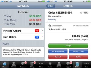 iWHMCS for iPhone