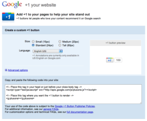 Google +1 Button Page