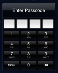 Enter Passcode