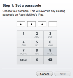 Set a passcode
