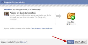 Allow sendible permission