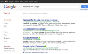 Facebook for iGoogle