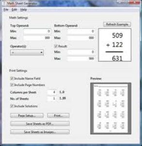 MathSheet Generator 1.3.0