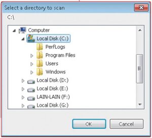 Select Directory to scan