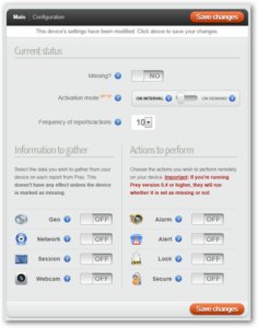 Prey - Control Panel