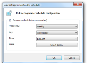 Disk Defragment Schedule
