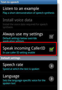 Speak Caller ID