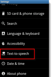Text to speech