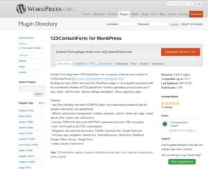123ContactForm Plugins Directory