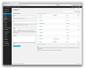 Setelah Kategori WordPress Ramping