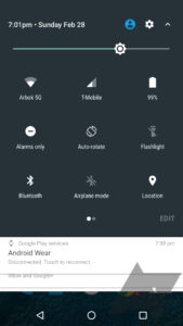 Menu Tambahan Quick Setting Android N