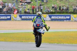 Aksi Satu Roda Valentino Rossi di Jerez MotoGP 2016