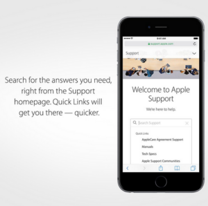 Cari Support lewat iPhone