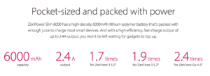 Spesifikasi Details ZenPower Slim 6000mAH