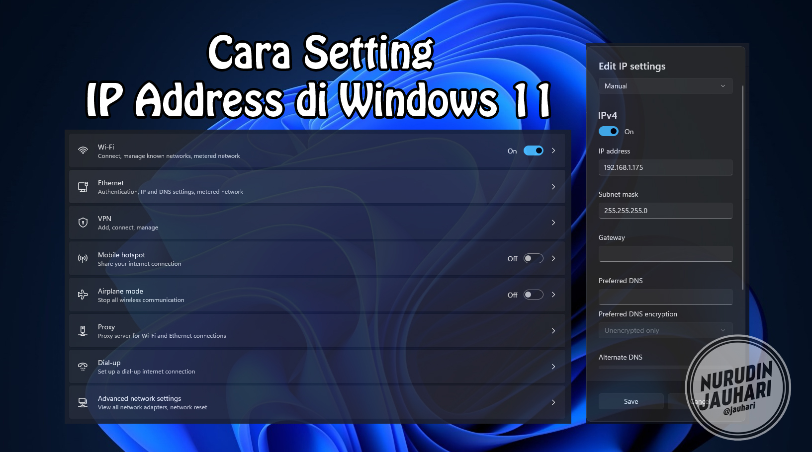 Cara Setting IP Address Di Windows 11