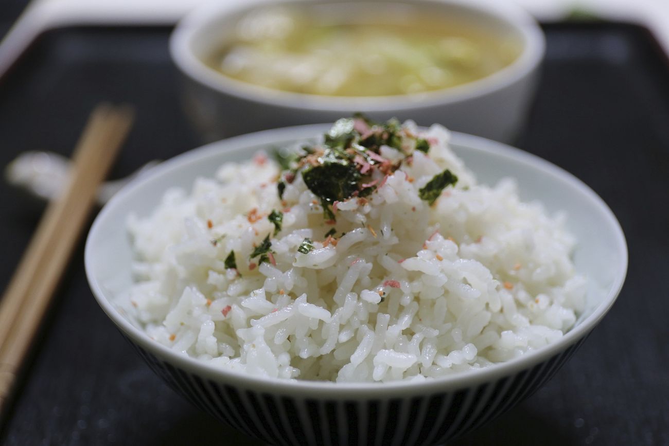 White rice, Japanese food image