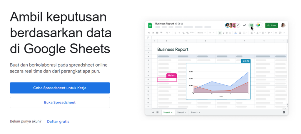 10 Rumus Google Sheets Wajib Kita Ketahui dan Contoh Penerapannya 2 Google Sheets, Layanan Spreadsheets Istimewa dari Google yang bisa diakses dimana saja
