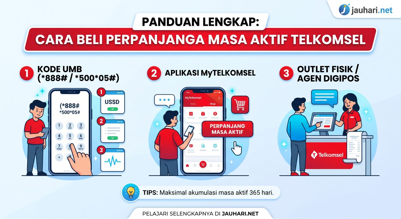 Inilah Cara Beli Perpanjangan Masa Aktif Telkomsel Tanpa Isi Pulsa